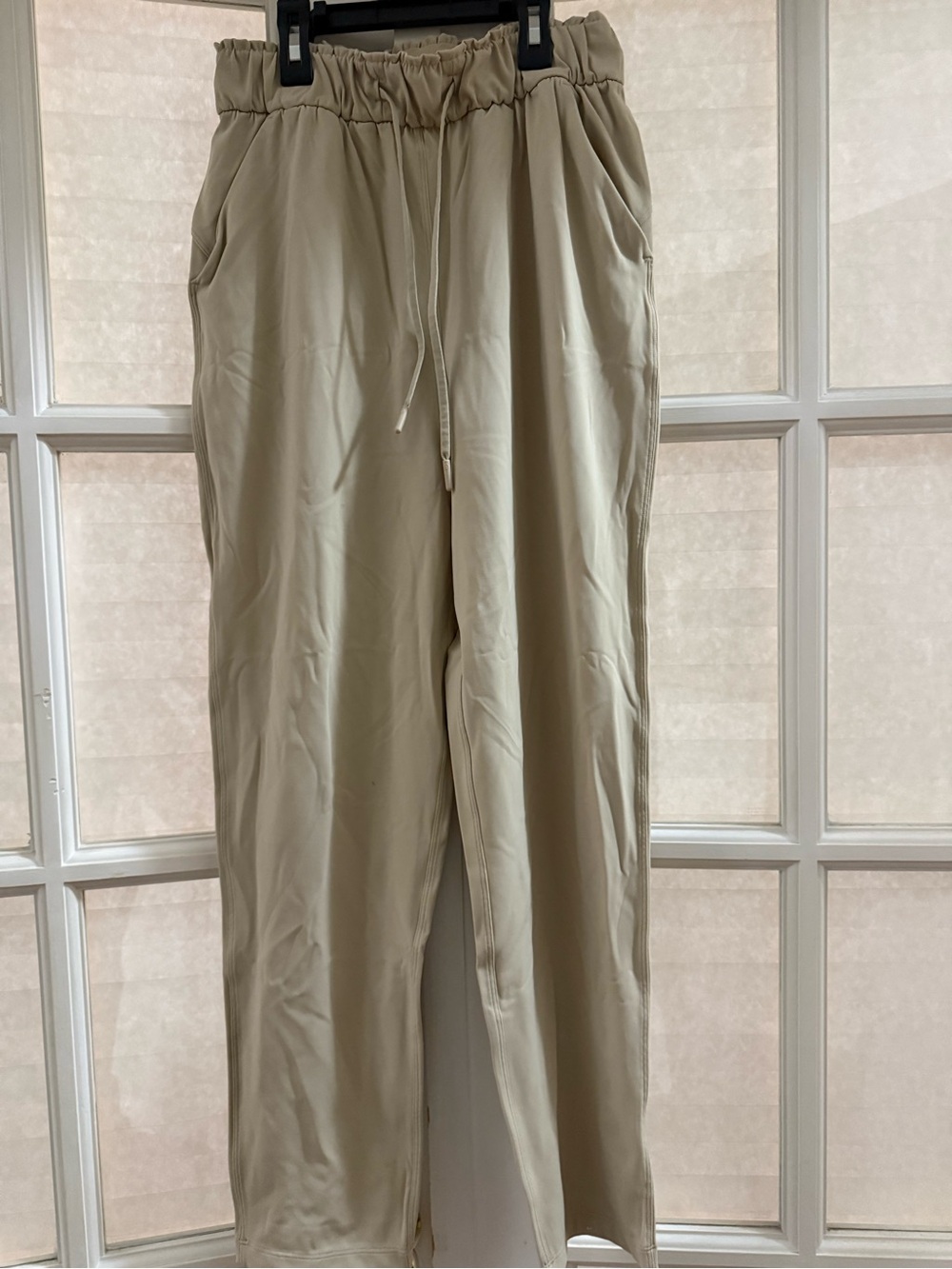lululemon athletica Wide Leg Drawstring Pants in Light Beige